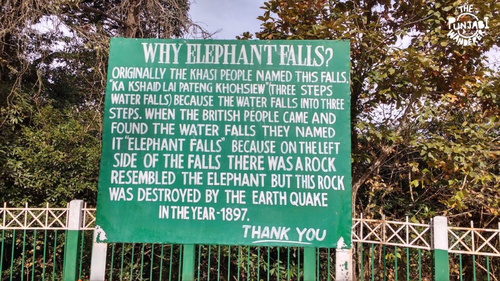 Elephant falls name convention